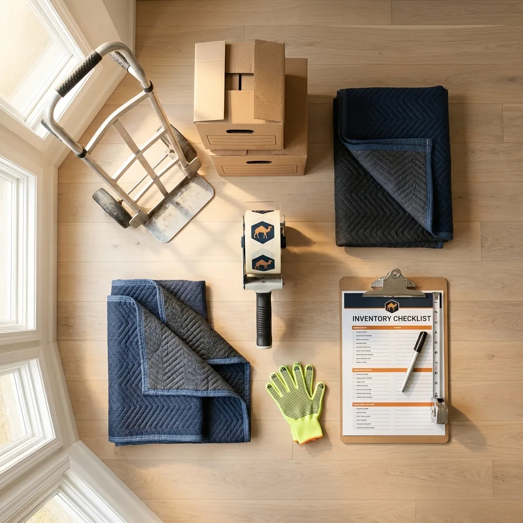 Professional moving supplies and packing materials layout for Utuado residential relocations